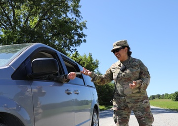 301st HHD finishes their annual training with training on hasty checkpoints
