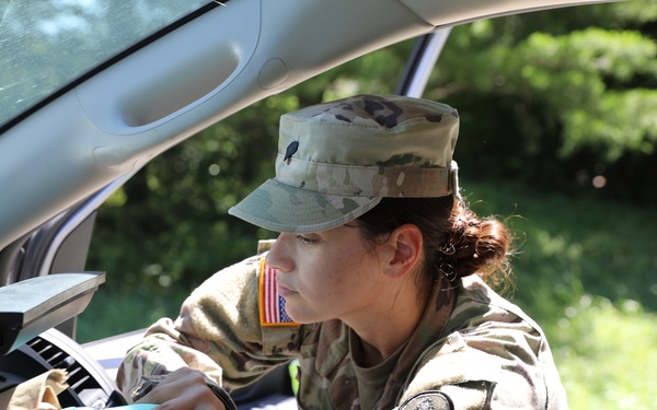 301st HHD finishes off their annual training with training on hasty checkpoints