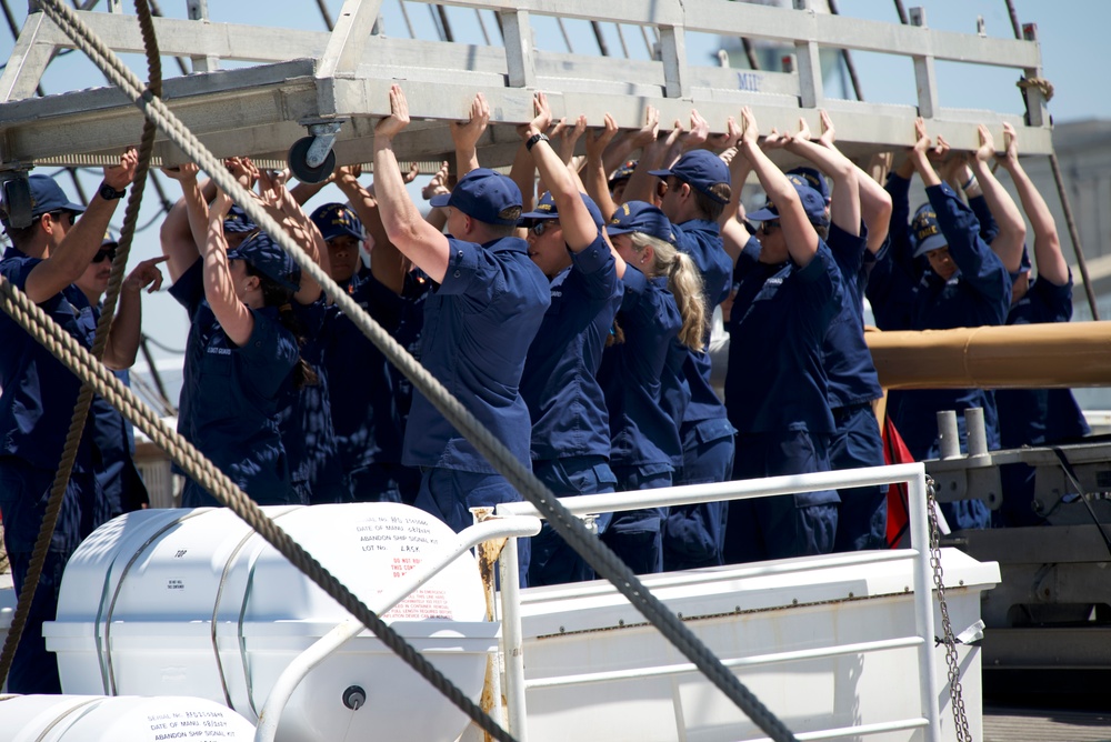 U.S. Coast Guard Cutter Eagle arrives in Los Angeles