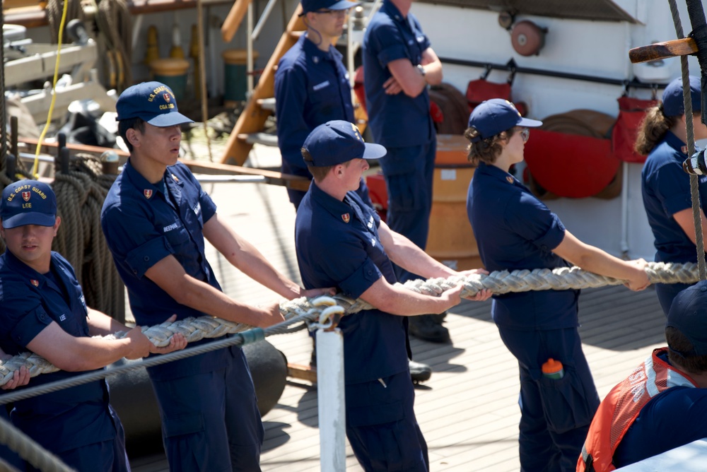 U.S. Coast Guard Cutter Eagle arrives in Los Angeles
