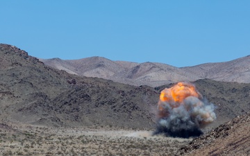 Explosive Ordnance Disposal team set off unexploded ordnance