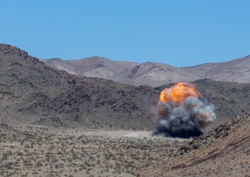 Explosive Ordnance Disposal team set off unexploded ordnance