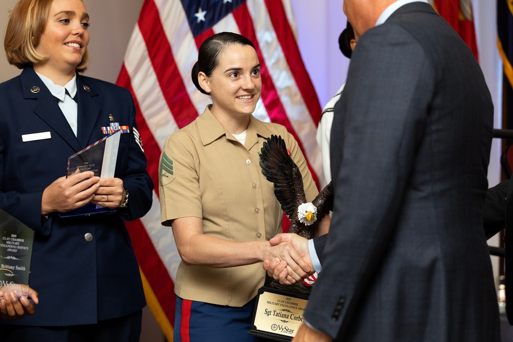 Blount Island Marine Earns Clay County Military Excellence Award