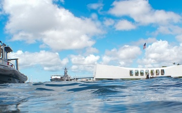 MDSU-1 divers install buoys and anchors around USS Arizona Memorial