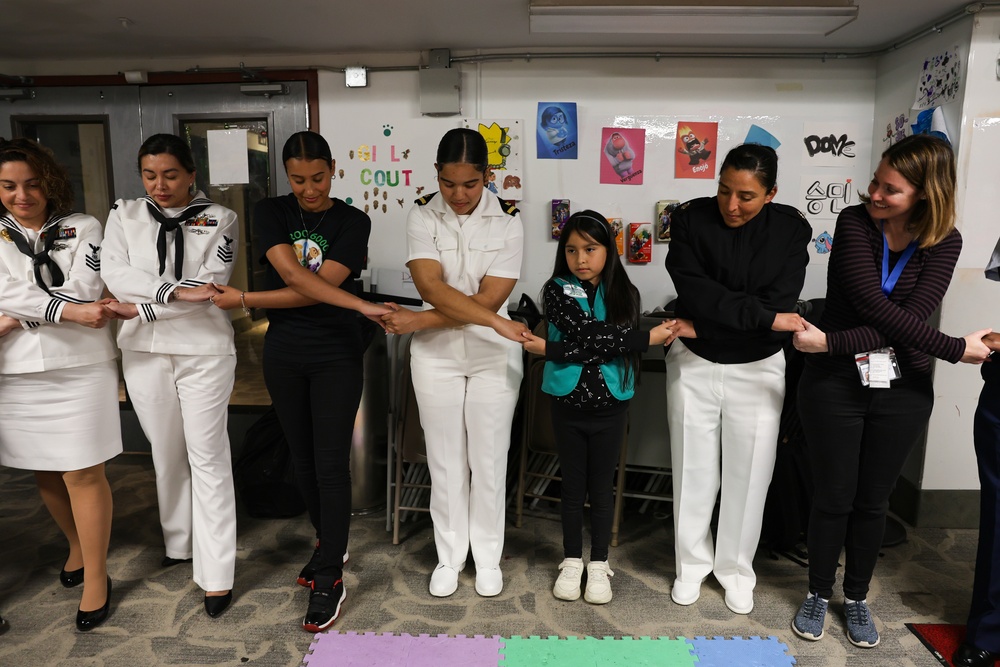 Armed Forces Visit Girl Scouts Troop 6000