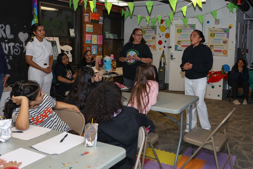 Armed Forces Visit Girl Scouts Troop 6000