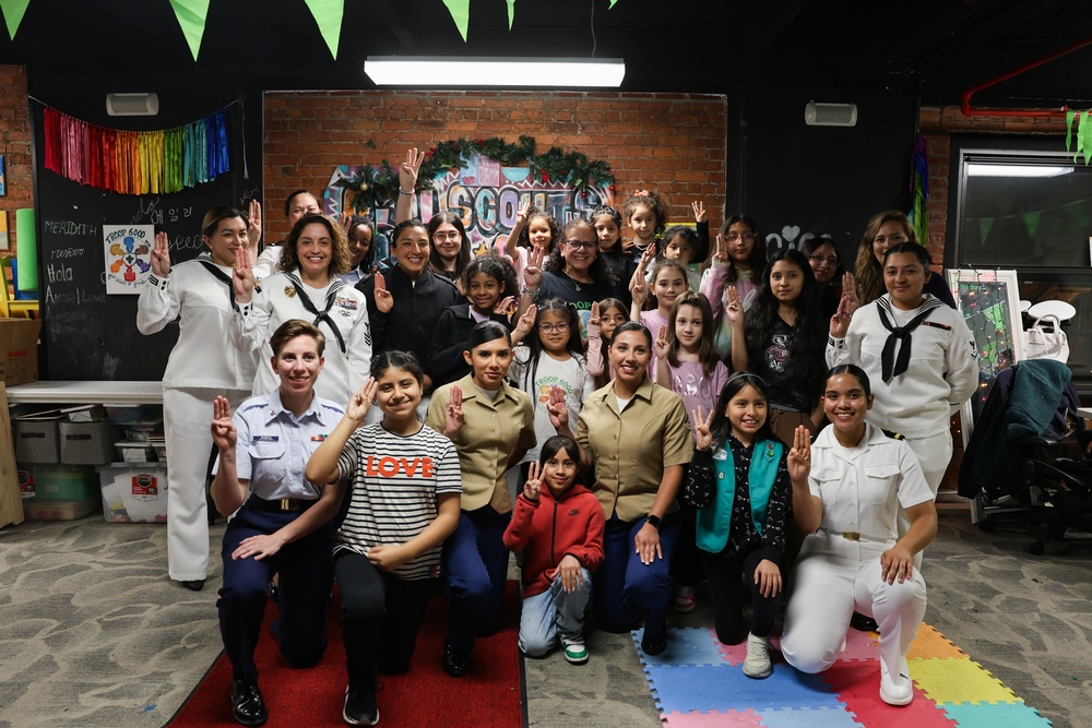 Armed Forces Visit Girl Scouts Troop 6000
