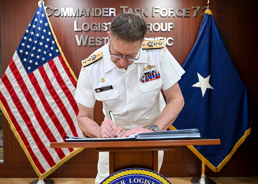 Rear Adm. S.M. Waddell Visits COMLOG WESTPAC