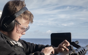 USS America (LHA 6) Conducts Crew-Served Weapons Live-Fire Exercise