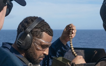 USS America (LHA 6) Conducts Crew-Served Weapons Live-Fire Exercise