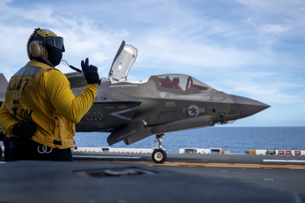 USS America (LHA 6) Conducts Flight Operations