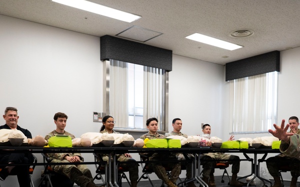 374 AW leadership, front office personnel attend CPR/AED course
