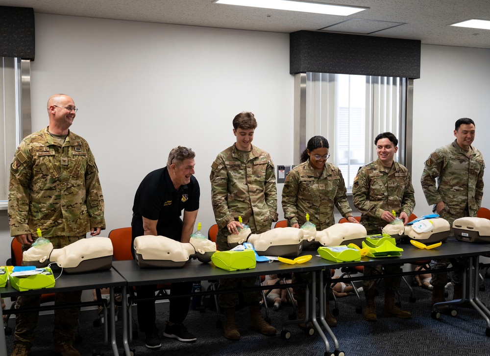 374 AW leadership, front office personnel attend CPR/AED course
