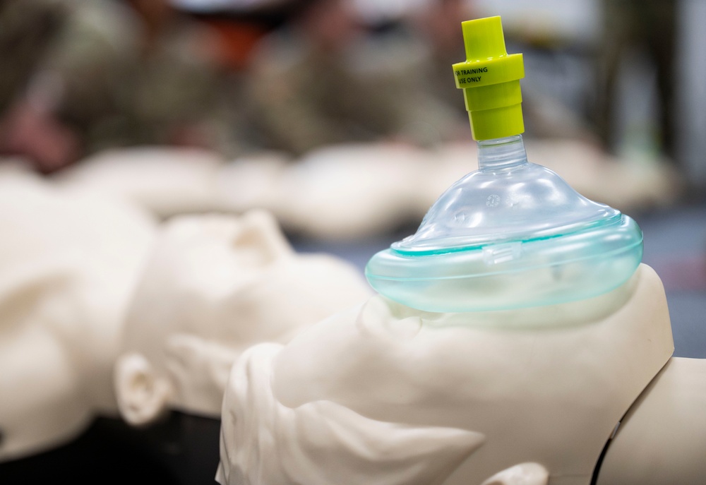 374 AW leadership, front office personnel attend CPR/AED course