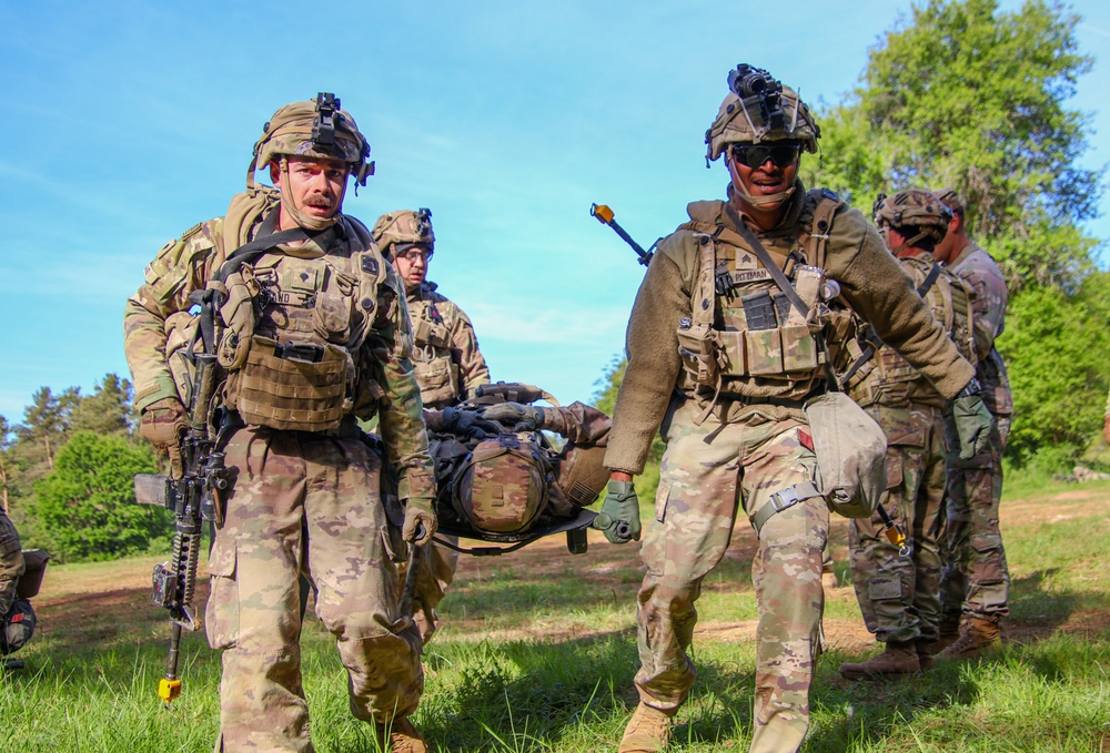 1-41 Field Artillery Soldiers Conduct Drone-Supported Casualty Exercise During Combined Resolve 25-2