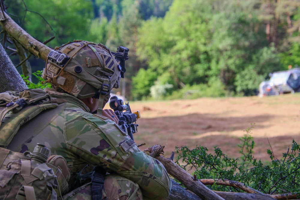 1-41 Field Artillery Soldiers Conduct Drone-Supported Casualty Exercise During Combined Resolve 25-2