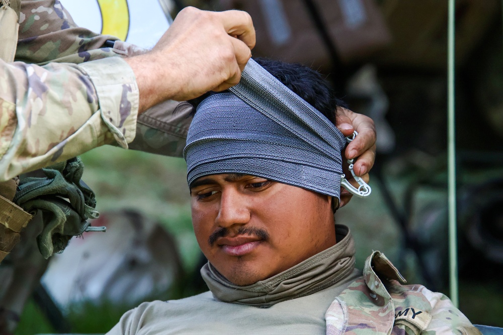 1-41 Field Artillery Soldiers Conduct Drone-Supported Casualty Exercise During Combined Resolve 25-2
