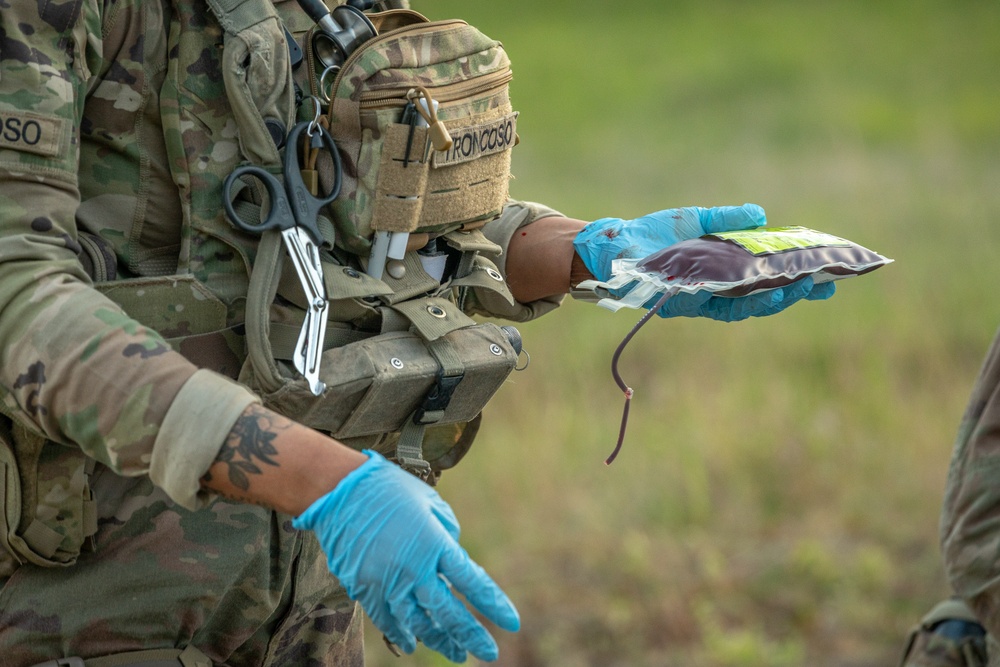 2-7th Infantry Regiment Conducts Point-to-Point Blood Transfusion During Combined Resolve 25-2