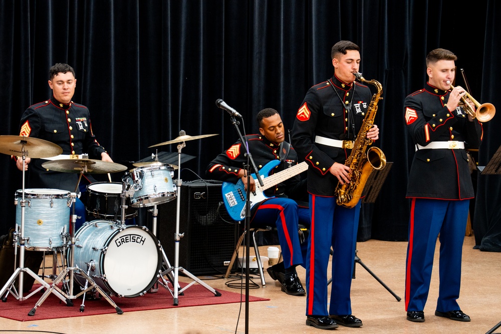LAFW 25: 3rd MAW Band Visits Savanna High School
