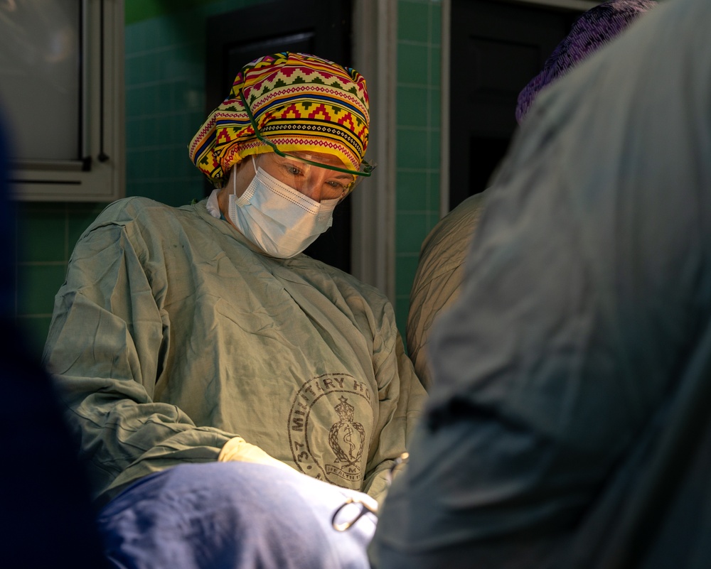 US, Ghana obstetricians perform a cesarean section during African Lion 2025