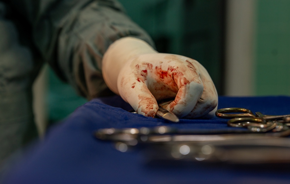 US, Ghana obstetricians perform a cesarean section during African Lion 2025
