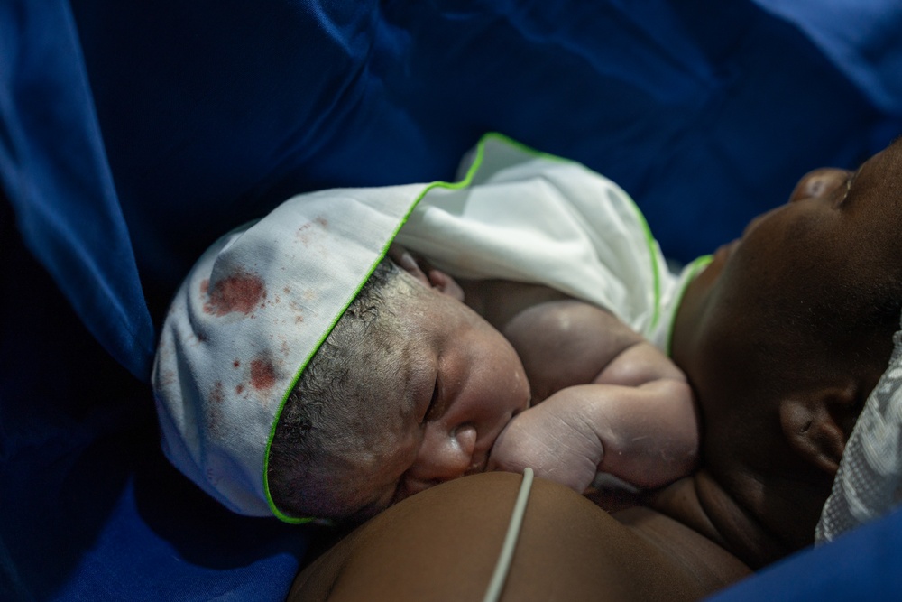 US, Ghana obstetricians perform a cesarean section during African Lion 2025