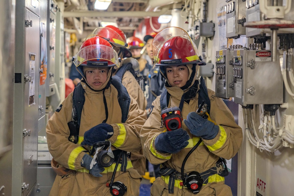 General Quarters Drill aboard USS Ralph Johnson