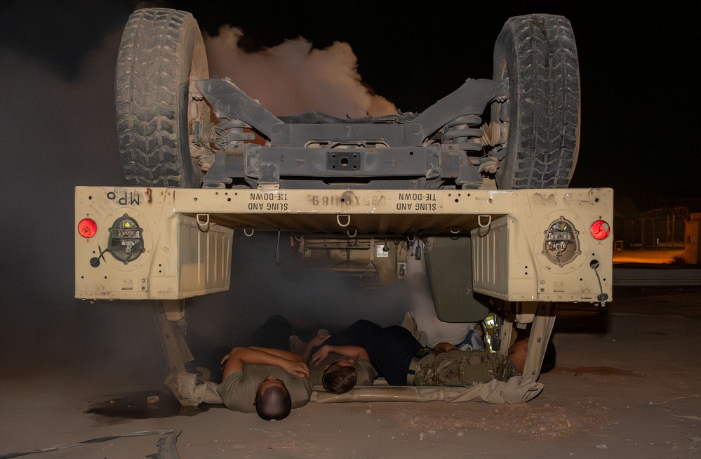 378th AEW first responders conduct mass-casualty exercise
