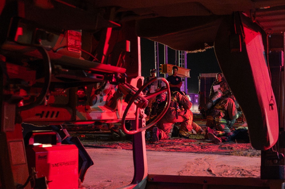 378th AEW first responders conduct mass-casualty exercise