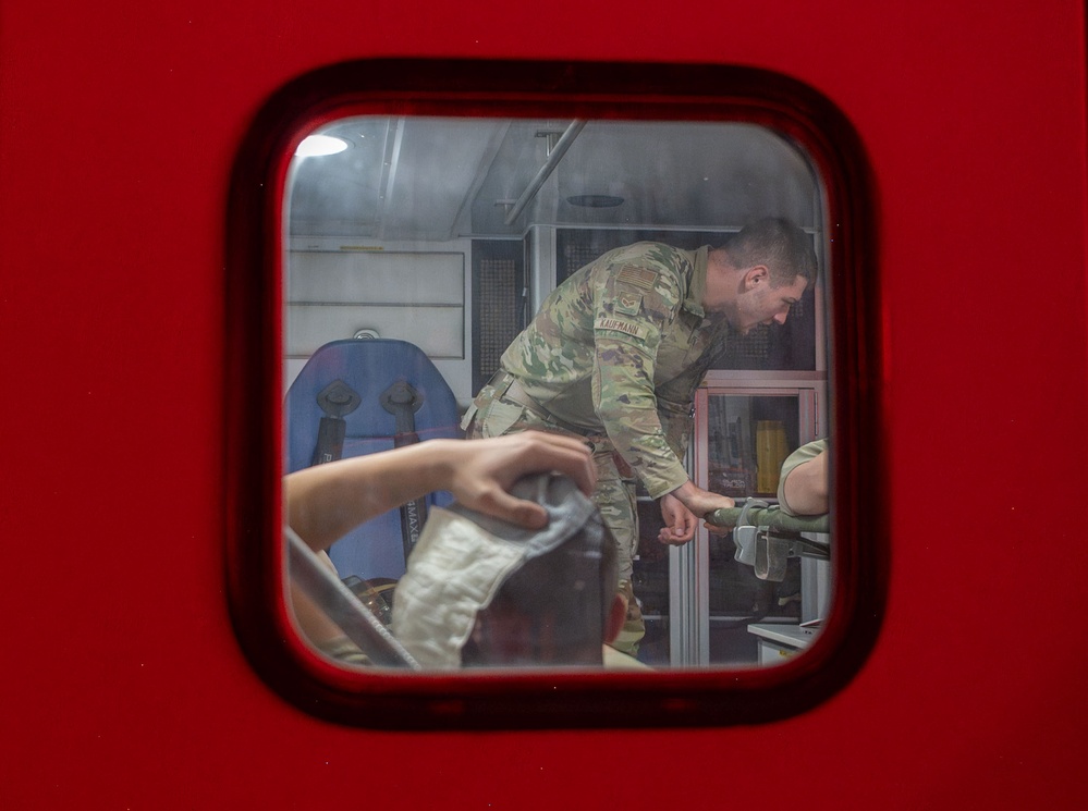 378th AEW first responders conduct mass-casualty exercise