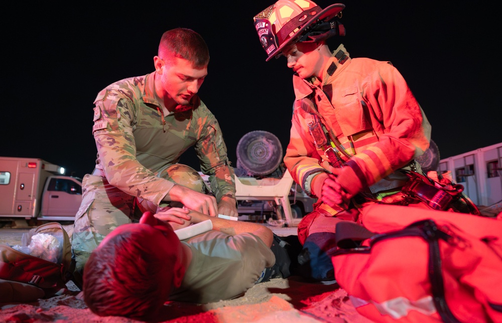 378th AEW first responders conduct mass-casualty exercise
