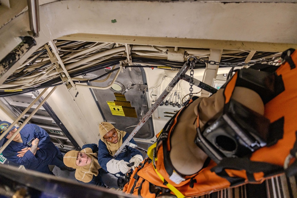 General Quarters Drill aboard USS Ralph Johnson