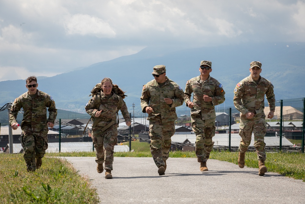 Camp Bondsteel hosts the Norwegian Foot March