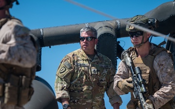 U.S. Marines, Soldiers conduct air mobility and ground defense training