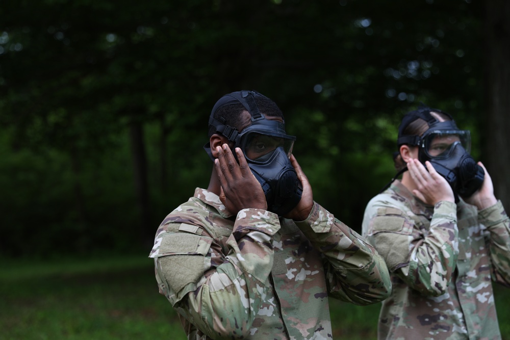 The 1792nd Combat Sustainment Support Battalion goes into the CBRN gas chamber as part of their annual AT