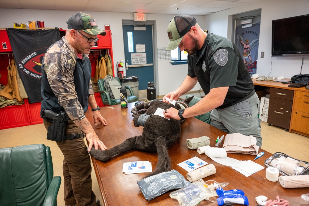 436th SFS MWD Team partner with Worcester County Sheriff’s Office for K-9 TCCC