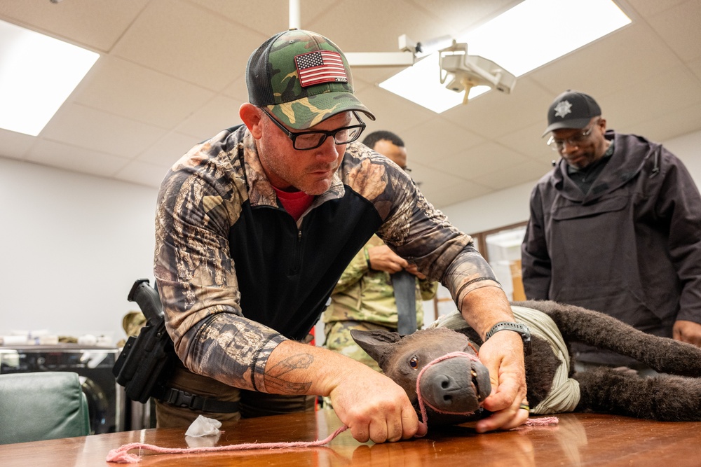 436th SFS MWD Team partner with Worcester County Sheriff’s Office for K-9 TCCC