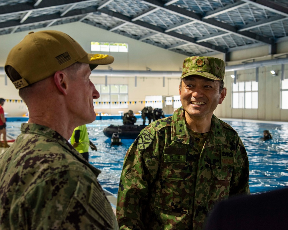 Rear Adm. Shultz conducts office calls with Sasebo JSDF Leaders