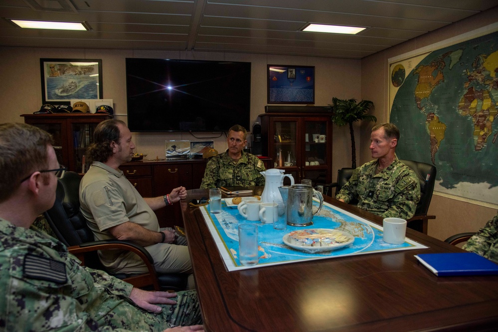 Rear Adm. Shultz Visits USS Miguel Keith