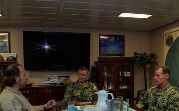Rear Adm. Shultz Visits USS Miguel Keith