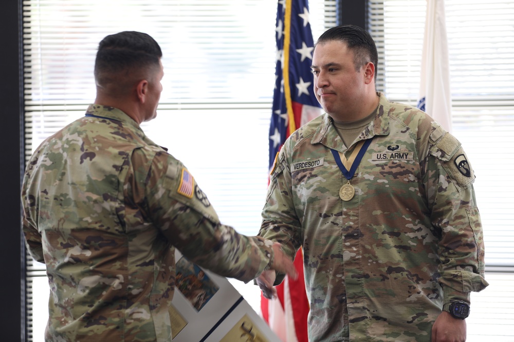 SSG Verdesoto Receives Honorable Order of Saint Martin for Quartermaster Excellence