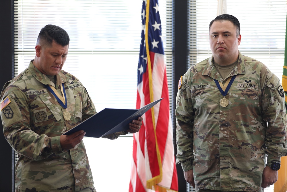 SSG Verdesoto Receives Honorable Order of Saint Martin for Quartermaster Excellence