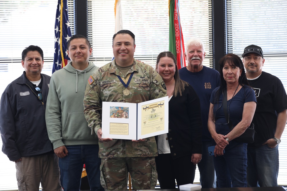 SSG Verdesoto Receives Honorable Order of Saint Martin for Quartermaster Excellence