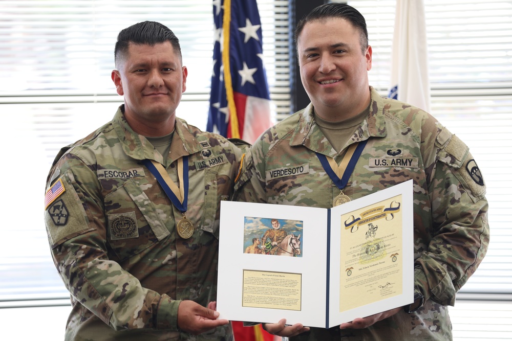 SSG Verdesoto Receives Honorable Order of Saint Martin for Quartermaster Excellence