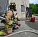 Firefighters face the flames