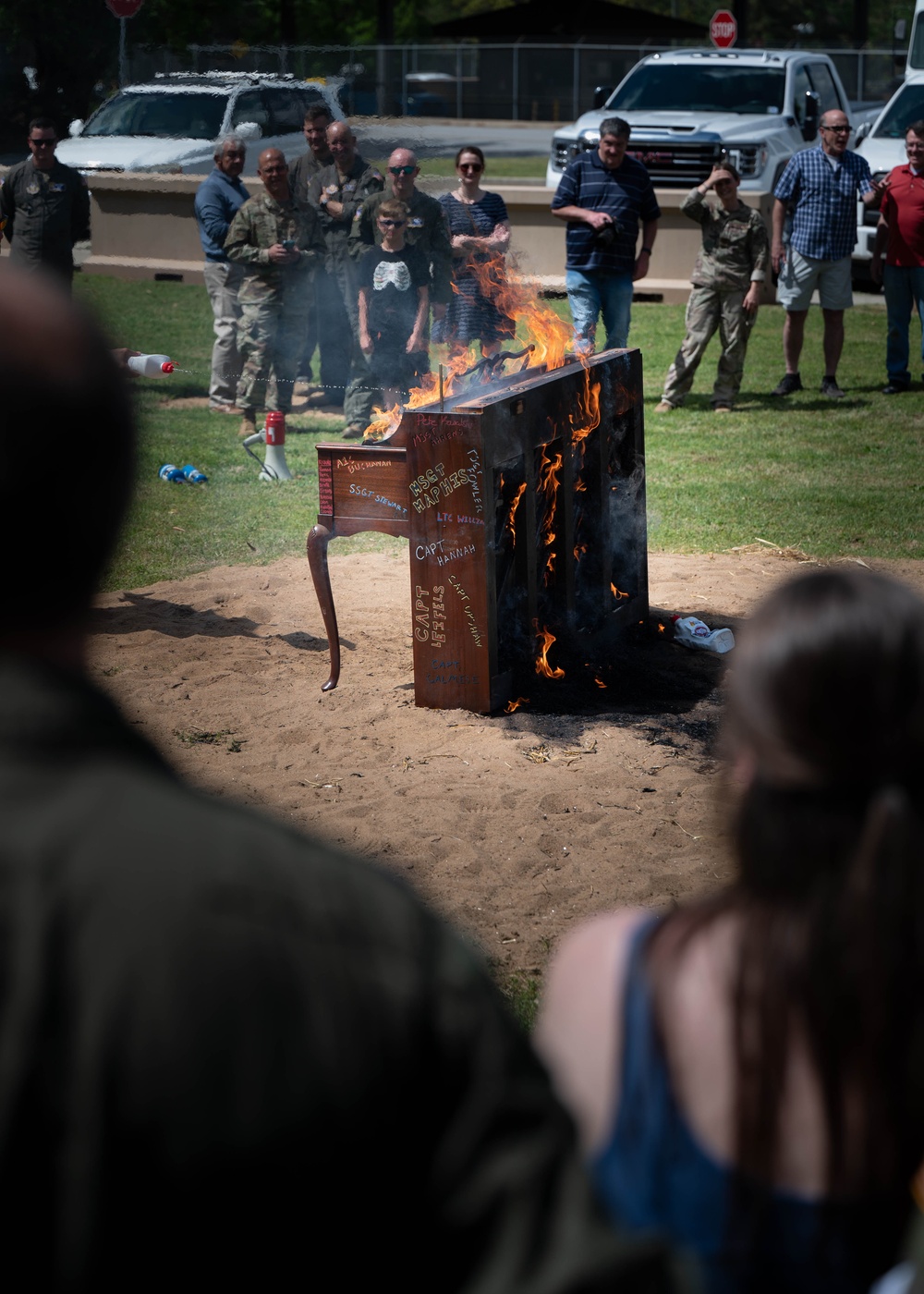 700th Airlift Squadron Piano Burn