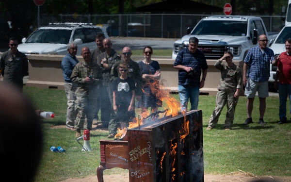 700th Airlift Squadron Piano Burn