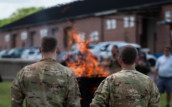 700th Airlift Squadron Piano Burn