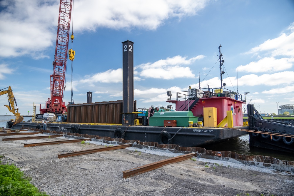 Cleveland West Pier Repair Back in Action