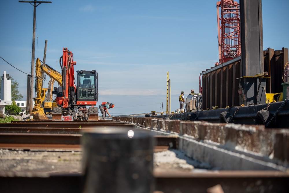 Cleveland West Pier Repair Back in Action